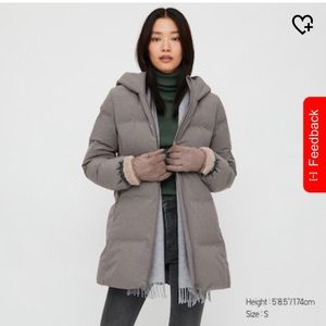 NWT women’s Seamless Down Short Coat XL gray